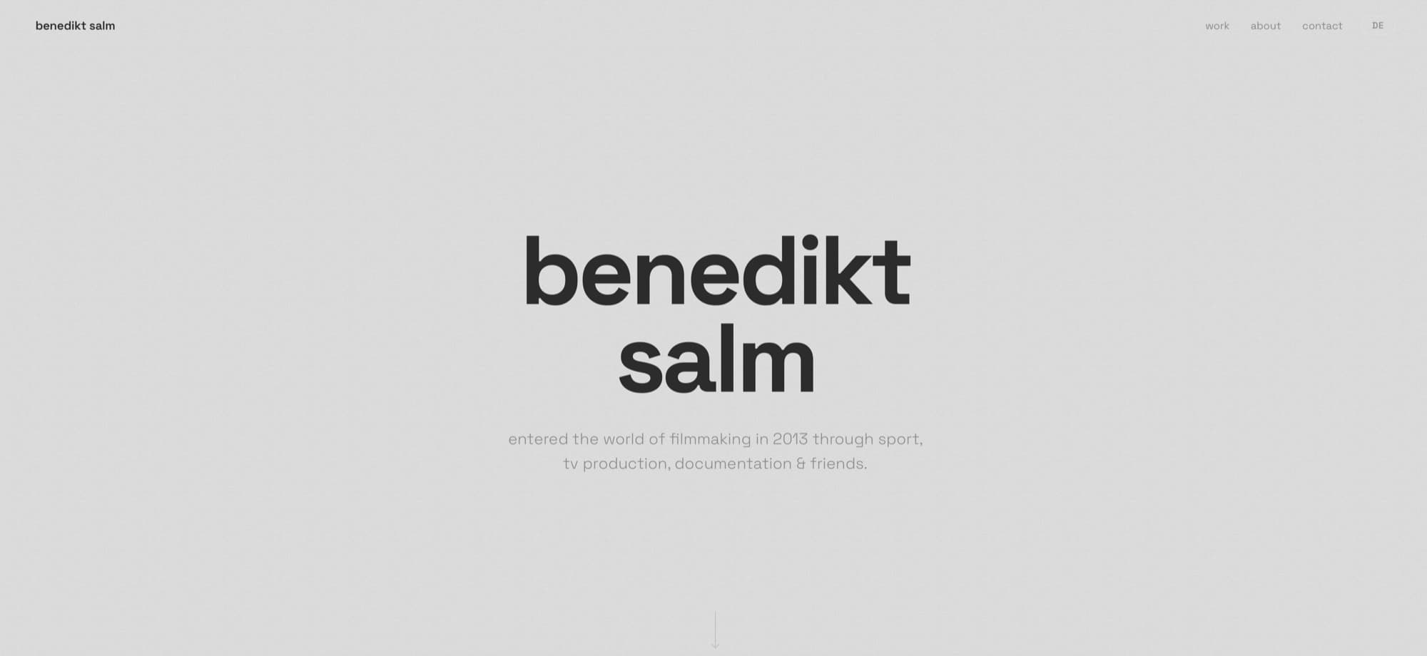 benediktsalm.com – Filmemacher-Portfolio